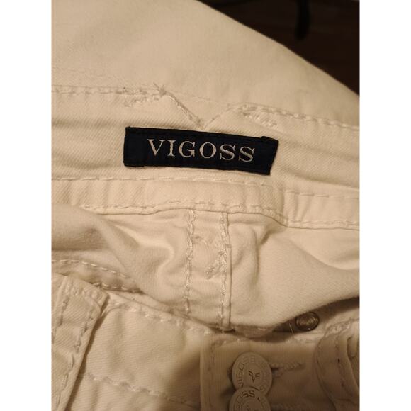 VIGOSS The Chelsea White Embellished Pockets Capri Jeans Women's Size‎ 3/4 - Picture 6 of 11